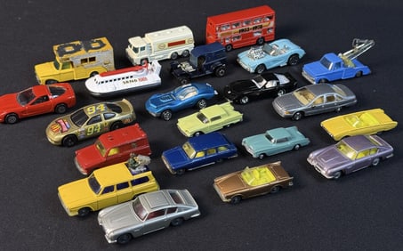 Vintage Diecast Car Lot Huskey James Bond Aston Martin. Mixed brands and scales including 1/64.