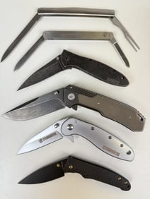 Folding Pocket Knife Lot 6 knives Blades range between 2.5 and 3.5 inches. Handles approximately 3