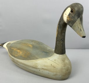 Richard Connolly Wooden Canada Goose Decoy Head easily removable. Signed by Richard Connolly 1988