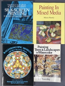 Art Books Painting, Printing and Design Set of 4 Painting Trees & Landscapes in Watercolor by Ted