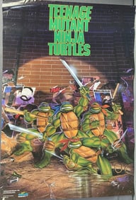Vintage Teenage Mutant Ninja Turtles Poster 1989 TMNT poster #2709 Teenage Mutant Ninja Turtles