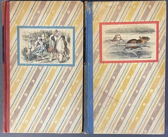 Alice Books by Lewis Carroll Set of Two Alice's Adventures in Wonderland and Through the Looking
