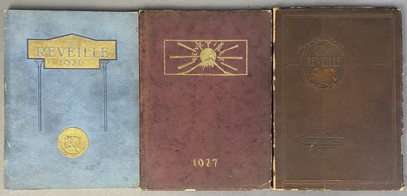 Reveille Yearbooks 1926-28 Detroit High School Three yearbooks from The Commerce High School of