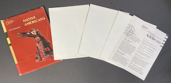 Native Americans Poster Set National Geographic Set of three posters with fact sheet and card
