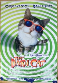 That Darn Cat Disney Movie Poster Two sheet single side poster for the Disney remake of That Darn