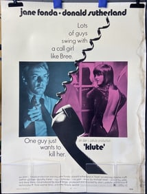 Vintage Movie Poster Klute 1971 Movie poster for Klute starring Donald Sutherland and Jane Fonda.