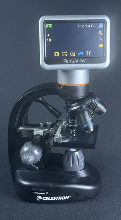 Celestron PentaView 44348 LCD Digital Microscope Powers on otherwise untested. Good cosmetic: Powers on otherwise untested. Good cosmetic condition. 13 x 5.5 x 7 inches.