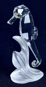 Swarovski Silver Crystal Seahorse No chips or cracks. 3 inches tall. With original box Measuring