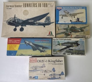 1:72 Scale Model Aircraft Lot MPC #2-1106-100 FROG #332 #F393 Airfix #258 Novo #F330 Italaerei #117