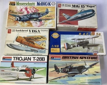Vintage Model Aircraft Kits Bachmann Messerschmitt Mel09G-K Monogram Trojan T-28B #5100, AMT