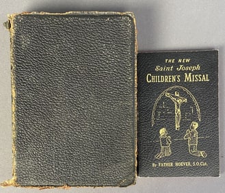 Vintage Religious Books Set of Two The New Saint Joseph Children's Missal by Father Hoever,