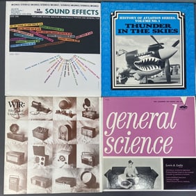 Spoken Language Vinyl Science Radio Sound Effects 28 Timed Sound Effects, Realistic Records 50-1970.