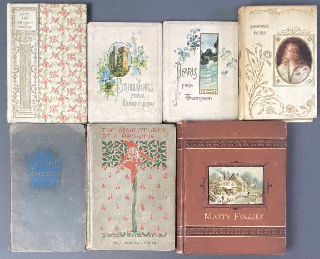 Antique Books, Poetry Remedies & Children's Matt's Follies by Mary N Prescott, published by TY: Matt's Follies by Mary N Prescott, published by TY Crowell 1881. Some fixing, inscription on front interior end page. The Adventures of a Brownie by Miss Mulock, published by The Page Company, May 191