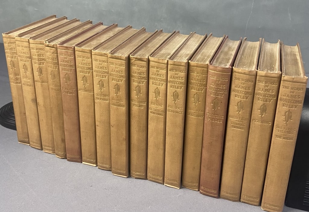 Works of James Whitcomb Riley Antique Books Set of sixteen books, The Works of James Whitcomb Riley (1 of 7)