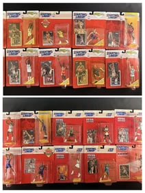 Topps Starting Lineup Basketball Mixed Lot 20unopened figures. 1990s. Some warping on card backs.