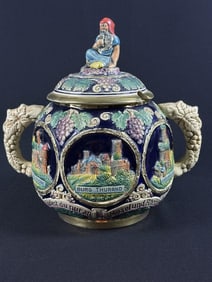 Marzi & Remy German Gnome 3L Tureen 11 inches tall by 12 inches he’s wide at handles.