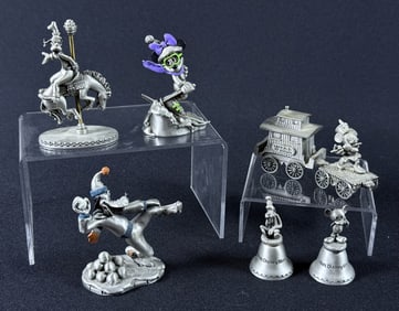Hudson Pewter Disney Figures Bells Train Mixed scale pieces. See photos for included items and