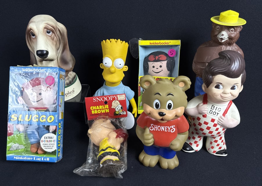 Vintage Toy Mixed Grouping Peanuts Simpsons 8 toys 3 unopened. Light to heavy playwear wear present. (1 of 12)