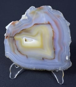 Agate Geode Slice 6.5 inches Wide Just shy of 1/4 inch thick. Please refer to photos for coloration
