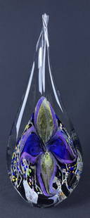 Rollin Karg Art Glass Sculpture 16.5 x 7 inches. Signed "Rollin Karg 2001". Some scuffs and: 16.5 x 7 inches. Signed "Rollin Karg 2001". Some scuffs and scratches present. Please refer to photos for further condition details.