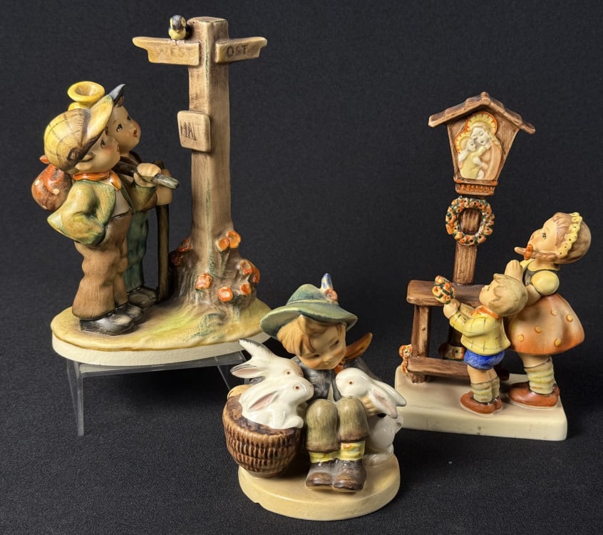 Hummel Figurines Playmates Adoration Crossroads By Goebel made in Germany and West Germany. 6.5 x (1 of 11)