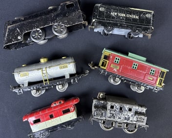 Vintage O Guage Model Trains Mar & Lionel Light to heavy wear on each including scuffs, scratches