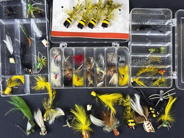Vintage Fly Fishing Lures Flies & Boppers Beautiful vintage lures. Please refer to photos for