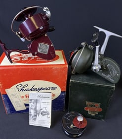 Vintage Fishing Reels Dam Quick & Shakespeare In original boxes. Excellent condition. Please refer