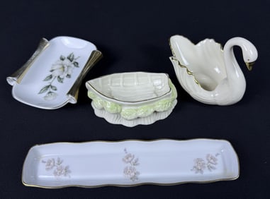 Vintage Ceramic Dish Mixed Grouping Lenox Lec Bellen.  Please refer to photos for item information
