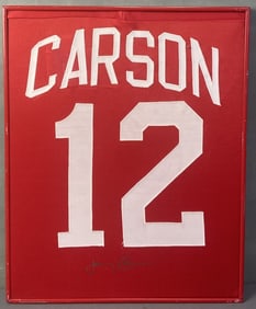Jimmy Carson Red Wings Signed Jersey Jersey for Jimmy Carson from the Detroit Redwings, signed on