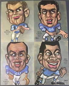 Tasco Detroit Lions Caricature Prints Four prints of caricatures of Detroit Lions players Len