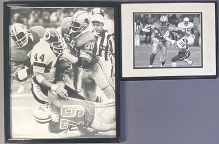 Two Detroit Lions Signed Photographs Photographs of Detroit Lions football players, both are signed.