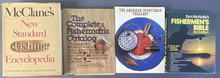 Vintage Fishing Books Set of Four McClane's New Standard Fishing Encyclopedia and International