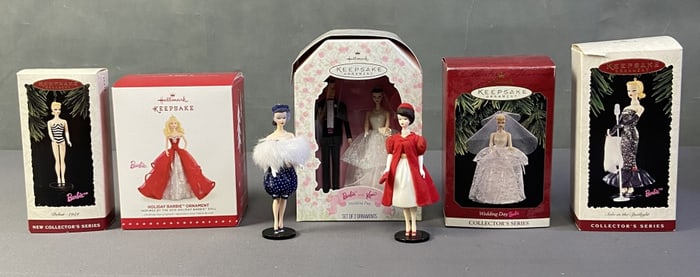 Hallmark Barbie Christmas Tree Ornaments Set of eight Barbie Hallmark Keepsake ornaments, including