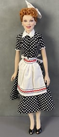 Lucille Ball I Love Lucy Vinyl Doll Lucille Ball doll by Franklin Mint, dressed in costume from