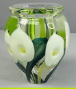 Calla Lily Hand-Blown Glass Vase Scott Bayless Handblown glass paper weight vase . Measures 6.5" in