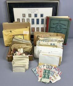 Vintage Stamp Postcard Ephemera Mystery Lot Huge lot of vintage stamps from across the world,