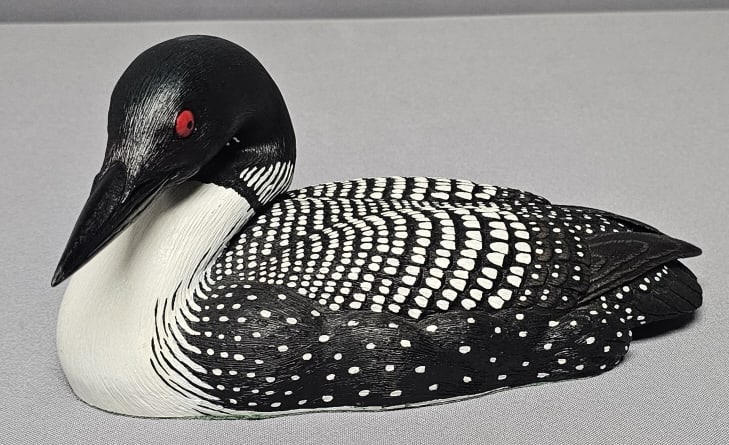 Gosset Loon Resin Duck Decoy Canada Numbered 623/2000 No visible damage. Signed.: Numbered 623/2000 No visible damage. Signed.