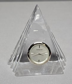 Vintage Marquis by Waterford Crystal Clock Light surface scratches on bottom. No chips or