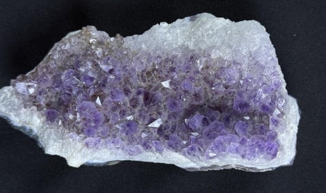 Purple Amethyst Geode Piece 8 x 3.5 inches. 1290 grams.