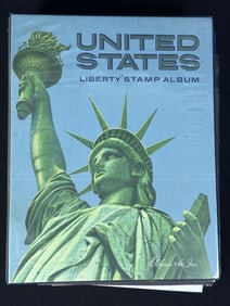 United States Liberty Stamp Album Incomplete. Not thoroughly inventoried. 2 x 9.5 x 12 inches.