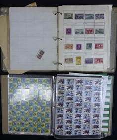 Mixed/Mystery Lot Stamps & Christmas Seals Christmas seals dating from 1965-2001. Binders measure