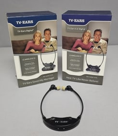 3 Pair of TV Ears Original Wireless Headsets 2 In Box. 1 no box. Not tested. Item number 11741.