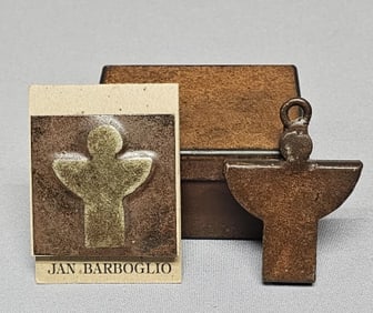 Jan Barboglio Guardian Angel Trinket Box Forged Iron Guardian Angel Metal Iron