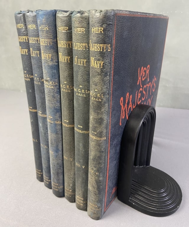Antique Book Set Her Majesty's Navy 1890 Six volume set, Her Majesty's Navy by Charles Rathbone Low. (1 of 13)