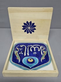 Underglazed Ceramic Iznik Foundation Piece Turkey Made from fritware, a strong white clay resembling