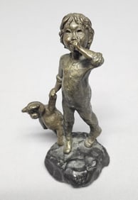 Mark Hopkins Bronze Sculpture titled "Bedtime" 1989 Mark Hopkins Bronze Sculpture titled "Bedtime"