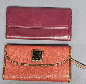 Dooney & Bourke & Monsac Leather Wallets Please reference photos for condition of wallets.