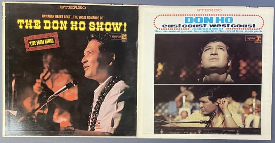 Vinyl Don Ho Albums Signed Set of Two East Coast/West Coast Warner Brothers Records RS
