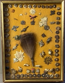 Memory Box Framed, Gamsbart, Buttons Framed display of items traditionally found on German Trachten